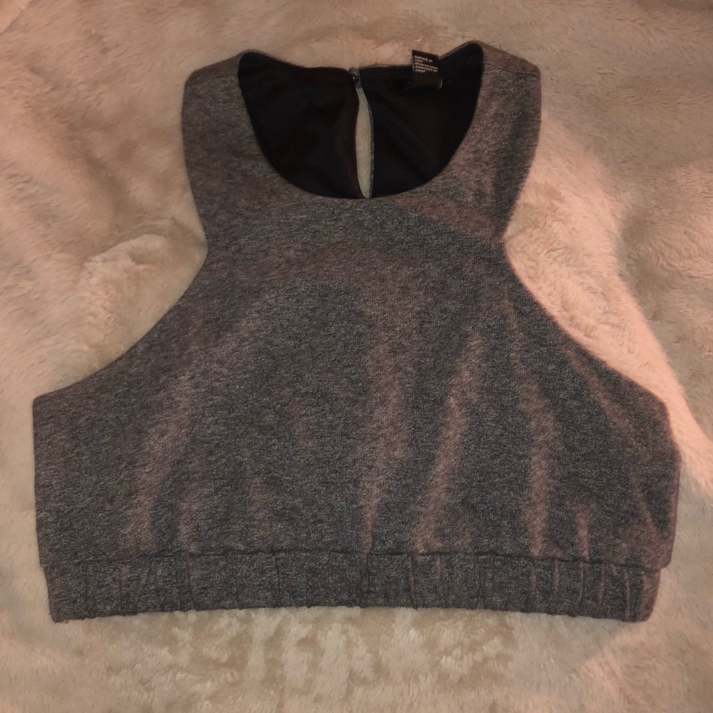 Forever 21 Gray Crop Tank Top